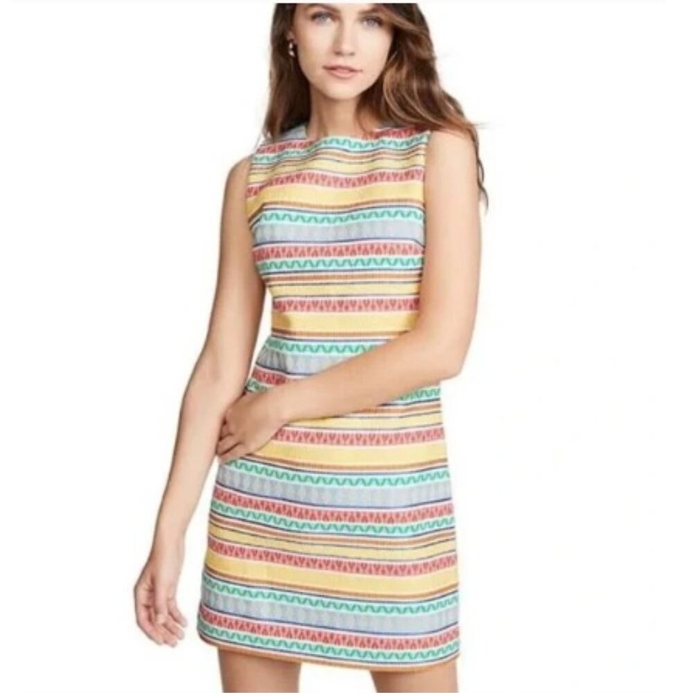 NWT Alice + Olivia Coley Aztec Stripe Dress 8
